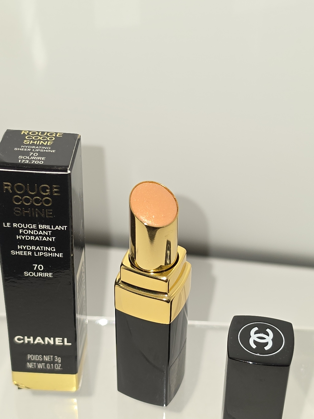 LIMITED EDITION Chanel Rouge Coco Shine Hydrating Sheer Lipshine - 70- "Sourire"